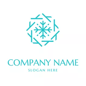 Snowflake Logo Rotate Branch Weave Snowflake logo design