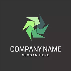 螺旋狀logo Rotate Shape Figure and Spiral logo design