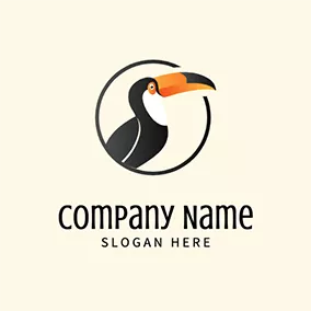 Toucan Logo Roundness Emblem Toucan Cartoon logo design