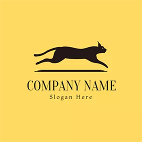 Lynx Logo Running Black Lynx logo design