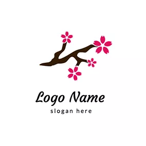 Sakura Logo Sakura Branch logo design