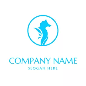 Seahorse Logo Seahorse Icon In Circle logo design