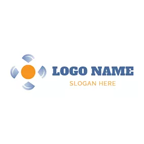 Drone Logo Sector Circle and Abstract Drone logo design