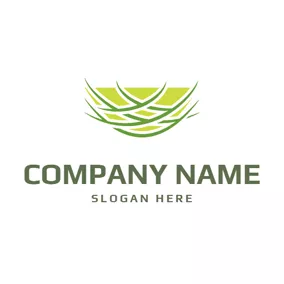 Bird Nest Logo Semicircle and Bird Nest logo design