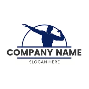 Motivation Logo Semicircle Human Success Motivation logo design