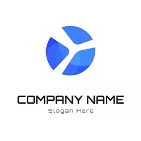 Propeller Logo Separate Circle and Simple Propeller logo design