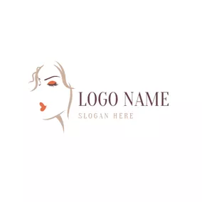 Eyebrow Logo Sexy Girl and Make Up logo design