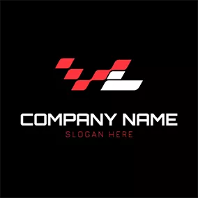 Lロゴ Shape Speed Abstract Letter V L logo design