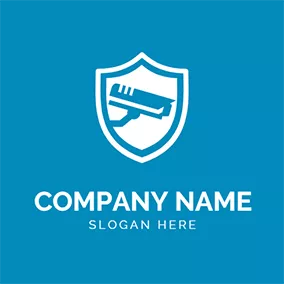 Monitor Logo Shield Surveillance Camera and Monitor logo design