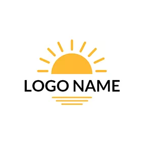 Sunrise Logo Shining Sun and Good Morning logo design
