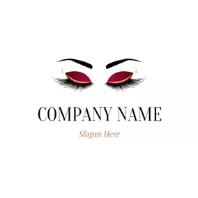 Eyebrow Logo Showy Eyebrow and Eyelash logo design