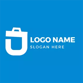 Trash Logo Simple and Abstract Trash Bin logo design