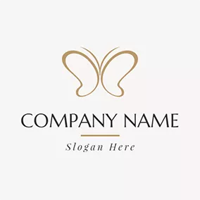 蝴蝶Logo Simple and Adorable Butterfly logo design