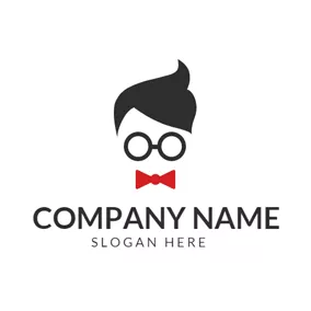 Fashion & Beauty Logo Simple and Cute Man Head logo design