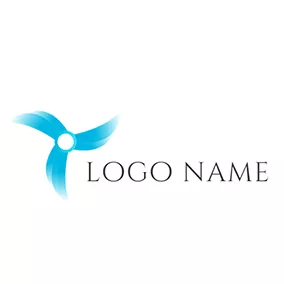 Propeller Logo Simple and Gradient Propeller logo design