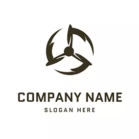 Propeller Logo Simple and Rotating Propeller logo design