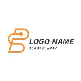 S Logo Simple Arrow Letter S P logo design