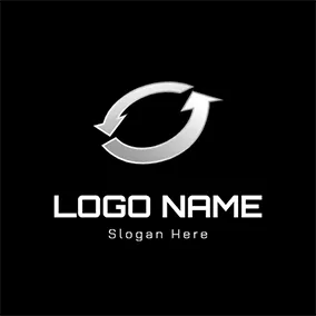 Portal Logo Simple Arrow Twirl Portal logo design