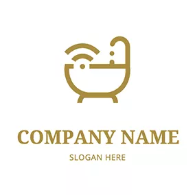 Signal Logo Simple Bathtub logo design