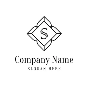 Letter Logo Simple Black and White Letter S logo design