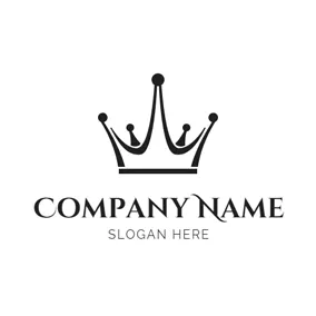 Emperor Logo Simple Black and White Royal Crown logo design