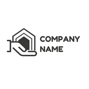Construction Logo Simple Black Building logo design
