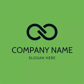 Unendlich Logo Simple Black Infinity Icon logo design