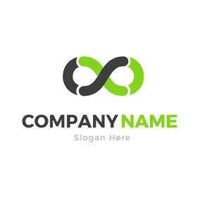Unendlich Logo Simple Black Infinity logo design