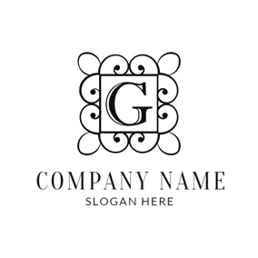 Letter Logo Simple Black Letter G logo design
