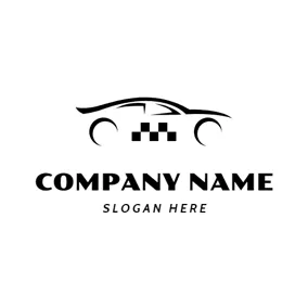 Transportlogo Simple Black Taxi Icon logo design