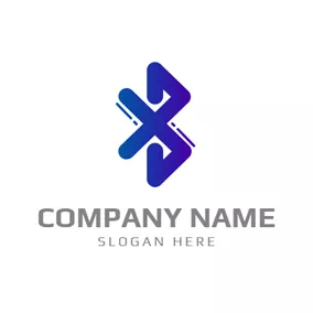 Bluetooth Logo Simple Blue Bluetooth logo design