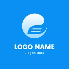 Golf Logo Simple Blue Circle and Golf Club logo design