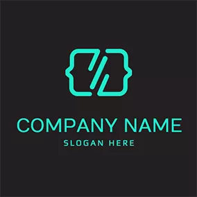 Developer Logo Simple Bracket Battery and Developer logo design