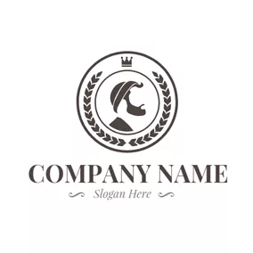 Simple Branch Encircle Hipster Icon logo design