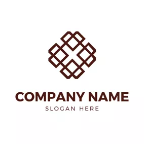 ジュエリーロゴ Simple Brown Jewelry Icon logo design