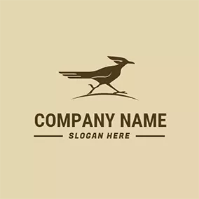 Roadrunner Logo Simple Brown Roadrunner logo design