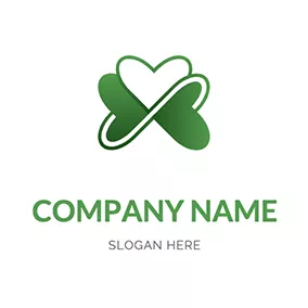 Lucky Logo Simple Cartoon Shamrock logo design