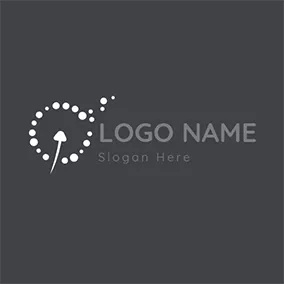 Dandelion Logo Simple Circle and Abstract Dandelion logo design
