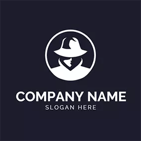 Anonymous Logo Simple Circle and Hacker logo design