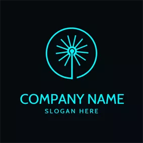 Laser Logo Simple Circle and Laser logo design