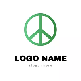 Non-profit Logo Simple Circle and Olive Branch logo design