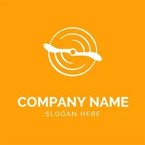 Propeller Logo Simple Circle and Rotating Propeller logo design