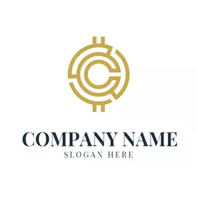 Crypto Logo Simple Circle Line Crypto logo design