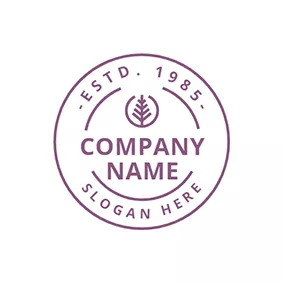 Logótipo De Carimbo Simple Circle Stamp logo design