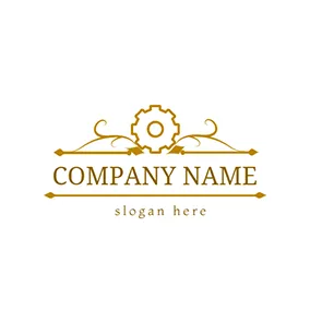 Gear Logo Simple Cirrus and Gear logo design