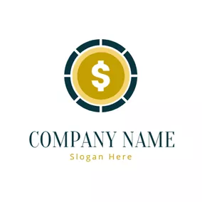 Finance & Insurance Logo Simple Coin Icon logo design