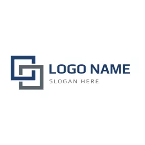 Business & Consulting Logo Simple Cross Square Frame logo design