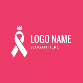 リボン　ロゴ Simple Crown and Crossed Ribbon logo design