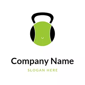 Kettlebell Logo Simple Cute Kettlebell logo design