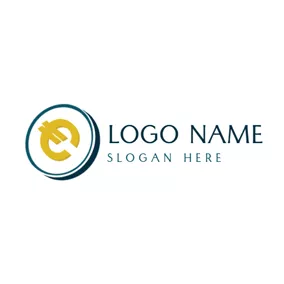 Finance & Insurance Logo Simple Dimensional Euro Coin logo design